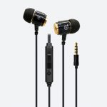 AU03 Gadjet Earphones Black + Gold