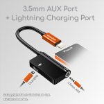AU12 Gadjet 2-in-1 Audio and Charging Adapter for iphone and Lightning Devices AUX and Lightning ports