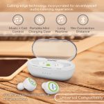 AU13 Gadjet Twin Wireless Earbuds With Charging Case White Features