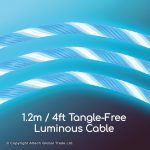CA15 Gadjet Luminous LED Charge + Sync Cable 1.2m 4ft Tangle-Free Luminous Cable