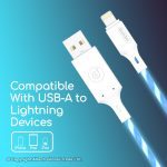 CA15 Gadjet Luminous LED Charge + Sync Cable Compatible with USB-A to Lighting Devices