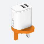 CH02 Gadjet Universal 2-USB AC Charger Orange