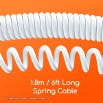 CH14 Gadjet 3.4Amp Super Car Charger 1.8m 6ft Long Spring Cable