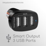 CH16 3-USB Port Power Car Charger Smart Output