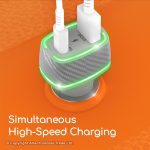 CH39 Gadjet 2-Port Fast Car Charger Simultaneous High-Speed Charging