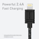 Gadjet CA03 Charge + Sync Cable for iPhone & Lightning Devices Powerful 2.4A Fast Charging Grey BG