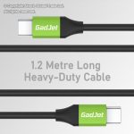 Gadjet CA24 Charge and Sync Cable for Type-C to Type-C Devices 1.2 Metre Heavy-Duty Cable