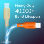 GadJet CA34 Luminous LED Charge + Sync Cable - Heavy Duty Bend