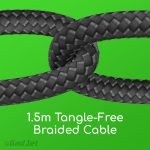 GadJet CA35 100W LED Charge and Sync Cable - 1.5m Braided Cable
