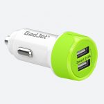Gadjet CH20 2-USB Car Charger 2.4 Amp Smart Output Green Main