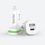 Gadjet CH29 Universal 2.4A Type-C + USB Car Charger Green Main