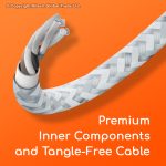 Gadjet MP01 3-in-1 Charging Cable + 2 USB Car Charger Tangle Free