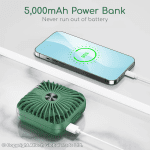 Goodiz Premium 3-in-1 Mini Fan + Powerbank & Phone Holder HTF03 5000mah Power Bank