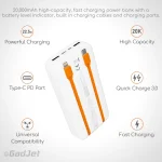 CH42 Gadjet Rapid 20,000mAh 4-in-1 Power Bank Specifications