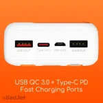 CH42 Rapid 20,000mAh 4-in-1 Power Bank Ports