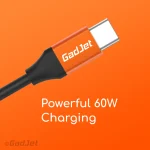 GadJet CA46 USB-C to USB-C Cable - Powerful 60W Charging