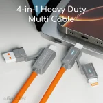 GadJet CA54 4-in-1 Heavy-Duty Multi Cable - Type-C Lightning 8-Pin iPhone USB