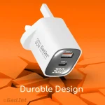 GadJet CH65 GaN 2-Port LED Power Adapter - Durable Design