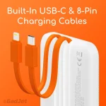 GadJet CH69 Rapid 4-in-1 Power Bank - Built-In Charging Cables